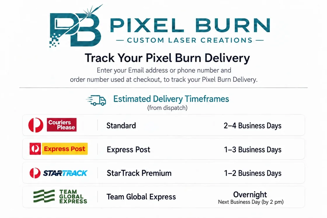 Track your Pixel Burn delivery